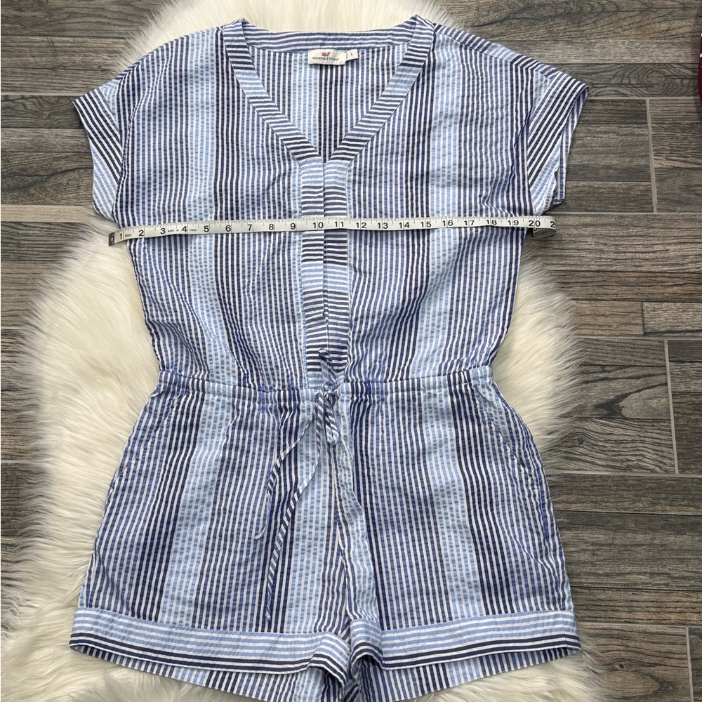 Vineyard Vines Blue and White Striped Romper - Picture 8 of 13